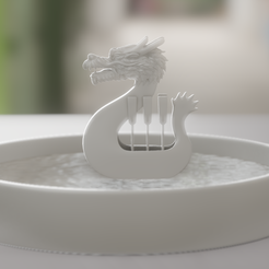 rendering.png 3D file Dragon Boat・3D printable model to download