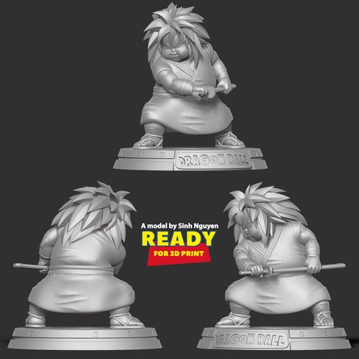 3side_bw.jpg Yajirobe - Dragon Ball Fanart