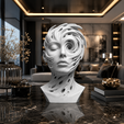 2.png Vortex Face Bust STL | Abstract Parametric Sculpture | Modern Art 3D Print