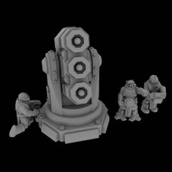 Missile-turret-003a.jpg STL file Smallscale missile platform・3D print design to download