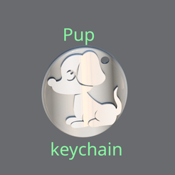 Pup | keychain Fichier STL gratuit Porte-clés du chiot・Idée pour impression 3D à télécharger