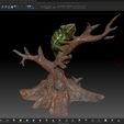 ZBrush2.jpg Panther Chameleon (Furcifer pardalis Sambava) STL 3D Print Model with Full-Size Texture High Polygon