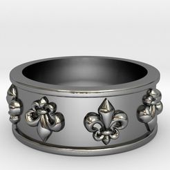 fleurringinsilver.jpg Fichier STL Fleur Ring・Plan imprimable en 3D à télécharger