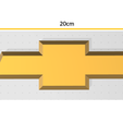 20cm w99'9 Chevrolet Skull Emblem - Logo