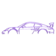 251.obj Porsche 911 GT3 RS (991.1) Silhouette - Naturally Aspirated Legend Wall Art - 3D & Vector Design OBJ + DWG