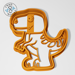 Dino2cp.png Dinosaur - Cookie Cutter - Fondant