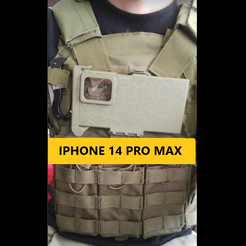 14.png STL file IPHONE 14 PRO MAX PALS Armor Plate Carrier Phone Mount・3D printable design to download