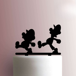 JB_Super-Mario-Mario-and-Luigi-225-685-Cake-Topper.png Archivo STL TOPPER SUPER MARIO AND LUIGI・Objeto imprimible en 3D para descargar