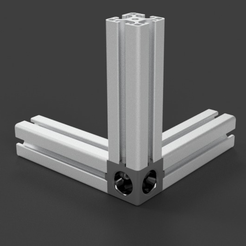 ITEM_4040_3-way-connector_with_Profile.png Free 3D file ITEM light 4040 3-way-connector・3D printing template to download