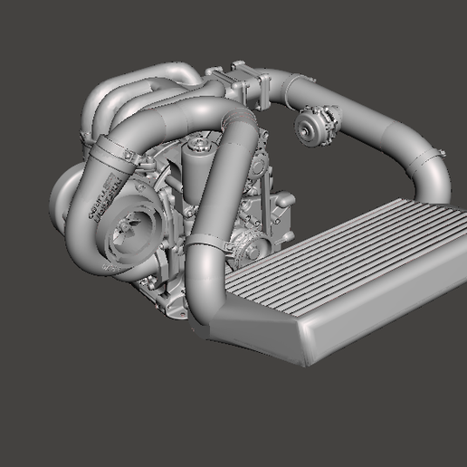 13b rotary engine 1/24scale. 3D model