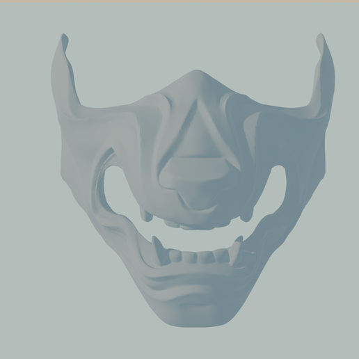 Ghost of Tsushima Samurai Mask STL 3D Print Model