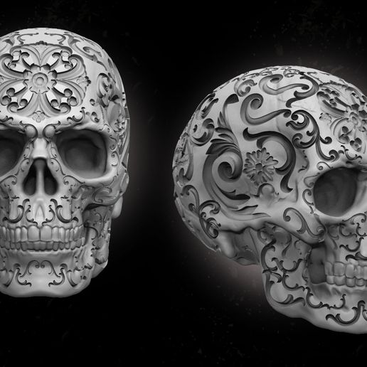 Stylized Sugar Skull Calavera 2 3D model