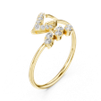 1-232-@Y-viwe2.png Round Diamond Floral Vine Ring