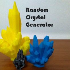 df45e8e990ef7e3b39025df4a8b2a008_preview_featured-2.jpg Free STL file Random Crystal Generator・Template to download and 3D print