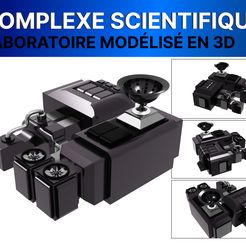 laboratoire-modélisé-en-3D.jpg STL file scientific complex, 3D model laboratory・3D printing template to download