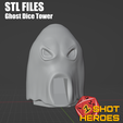 CULTS-PRINT-FILE-01.png STL File - Halloween Themed Ghost Dice Tower - by 1ShotHeroes Minis