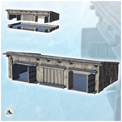 0.png STL file Barn with double doors (9) - Flames of war Bolt Action USSR WW2 Cold Era Modern Russia・3D printing idea to download, Hartolia-Miniatures