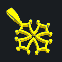 0.png Fichier STL gratuit Croix occitane・Modèle à télécharger et à imprimer en 3D