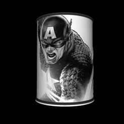 Vue-on_1.png Fichier STL Lampe Captain America・Modèle imprimable en 3D à télécharger