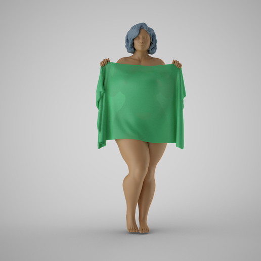 Woman Hiding Herself
