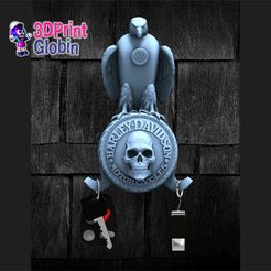 15.jpg STL file WALL KEYCHAIN - HARLEY DAVIDSON TANK EAGLE・3D printable model to download