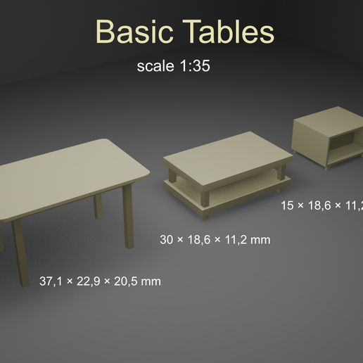 Basic Tables 1/35 3D model