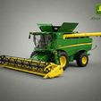 JOHN-DEERE-s690-3d51.jpg John Deere S690 Combine Harvester - STS Rotor Technology - High-Detail 3D Printable