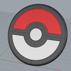 poke.png STL file Pokeball Coasters・3D printing design to download