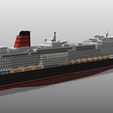 3.jpg MS Queen Anne, Cunard new cruise ship printable model, full hull and waterline