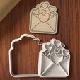 il_1588xN.3864025066_pzij.jpeg Heart Envelope Cookie, FONDANT, CLAY Cutter with Stamp