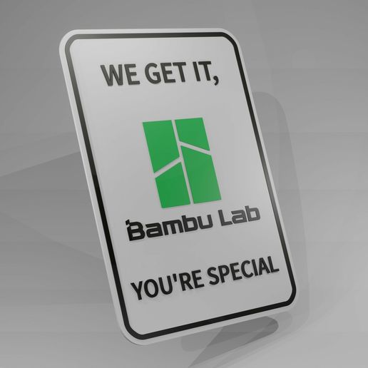 🖼 Special Bambu Sign・Free STL File for ・Cults
