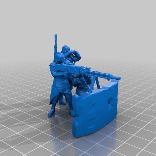 heavy stubber crew 3D model