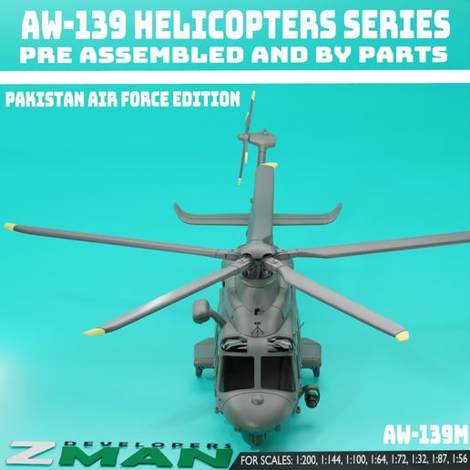 🚁 Agustta Westland AW-139M (V11)・ STL File for 3D printing