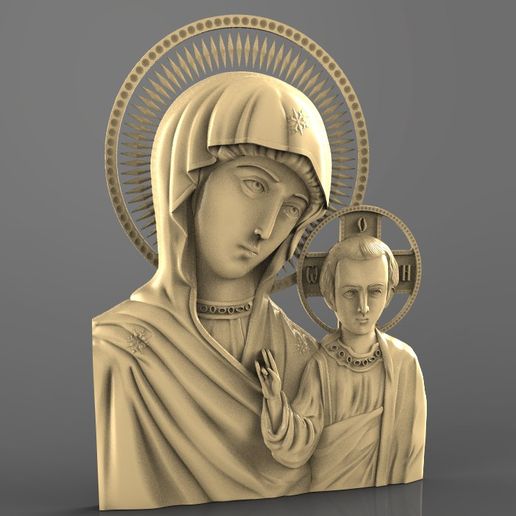 Telecharger Fichier Stl Gratuit Icone Religieuse Mary Et Jesus Cnc Art Modele 3d Plan Imprimable En 3d Cults