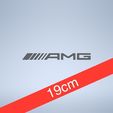 19.jpg 190mm 7,48" Mercedes-AMG trunk logo emblem badge