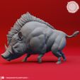 TSCM b tos Giant Boar + Piglets- Tabletop Miniature (Pre-Supported STL)