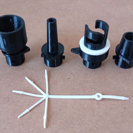 Adapter spikes for inflators , kitesurfing