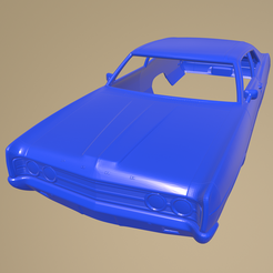 e23_013.png STL file Ford Galaxie 500 fastback 1969 PRINTABLE CAR BODY・3D printing template to download