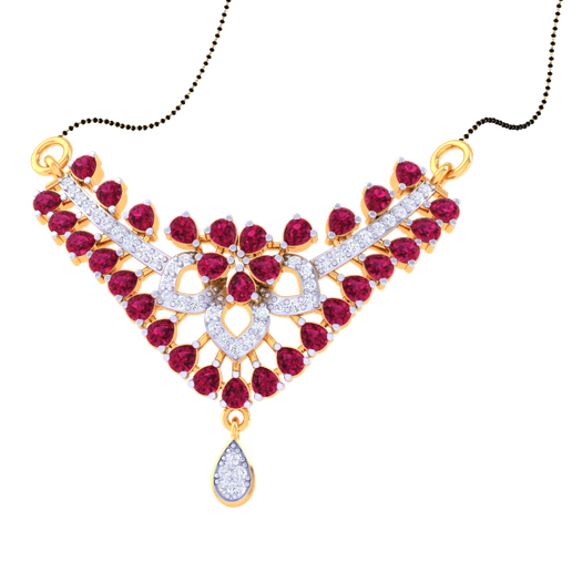 3D Printable Cad jewelry design of Lady diamond Pendant 3D model