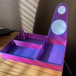 EDC-Stand.0.png STL file EDC Tray StandBy Mode MagSafe iPhone and Apple Watch Stand・Model to download and 3D print
