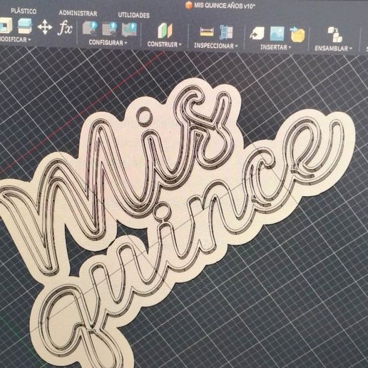 Mis Quince Neon Style Sign – 3D Printable STL