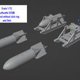 Scale 1/72 Luftwaffe SC590 with and without skid ring and Sled 1/72 scale SC 500kg Luftwaffe Bomb