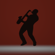 saxo.png Jazz musician shadow saxophone musician