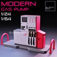 BLACK AOX Modern Gas Station Diorama 1-24 and 1-64th scale 3D print model