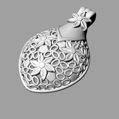 flowerp.jpg Archivo STL gratuito Colgante de flores・Idea de impresión 3D para descargar