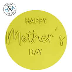Happy_Mothers_Day_Stamp.png Happy Mother's Day - Stamp Embosser - Cookie - Fondant