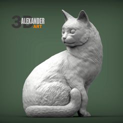 cat-looks-back-1.jpg Gato para impresión 3D