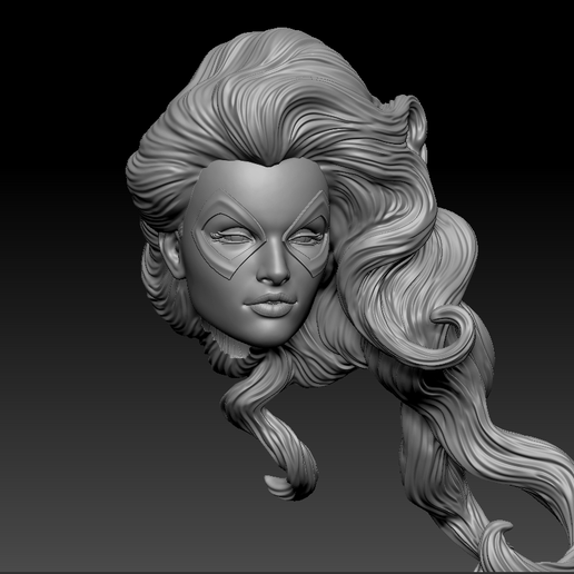 CUSTOM BLACK CAT HEADSCULPT 3D model