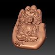 buddhaHand2.jpg Free STL file buddha with background of hand・3D printer design to download, stlfilesfree