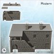 2.jpg House in exposed stone with access stairs and tiled roof (20) - Modern WW2 WW1 World War Diaroma Wargaming RPG